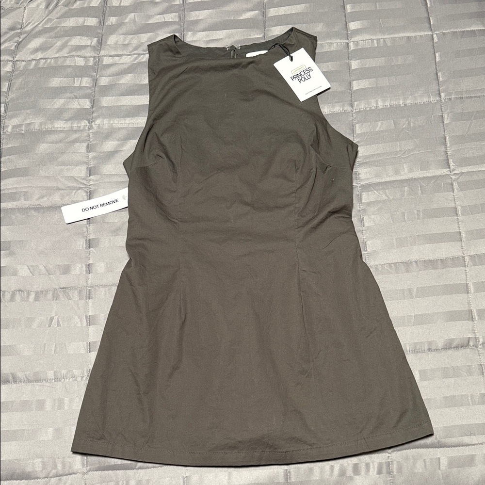 Princess Polly Yumiko Romper Slate Gray NWT size 6 Petite